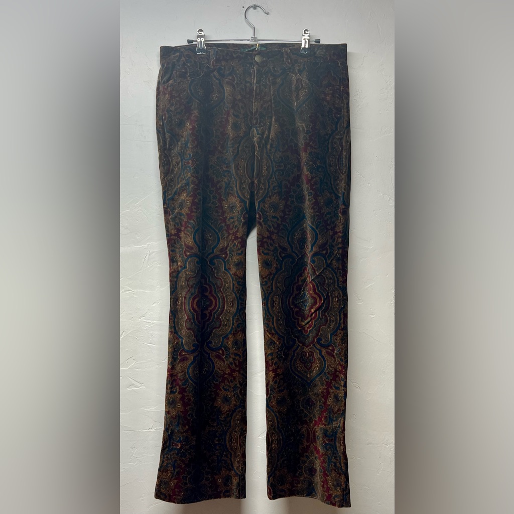 Ralph Lauren Brown And Red Patterned Pants